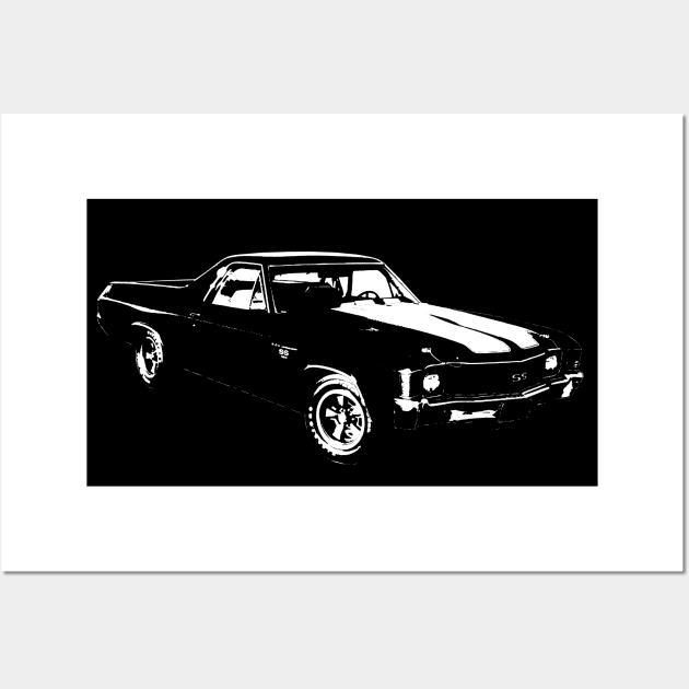 1971 El Camino SS Wall Art by GrizzlyVisionStudio